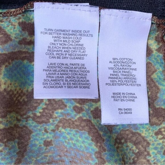 RACHEL Rachel Roy Snakeskin Print Button Cardigan Sweater Green Navy Size Small - Picture 13 of 15